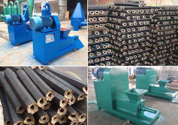 biomass briquette machine and briquettes