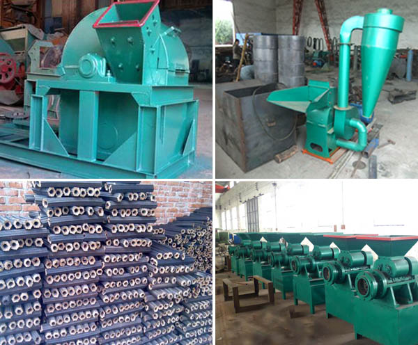 wood crusher and briquette machine