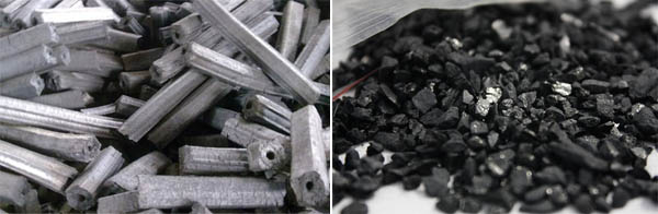machine-made charcoal and activated carbon