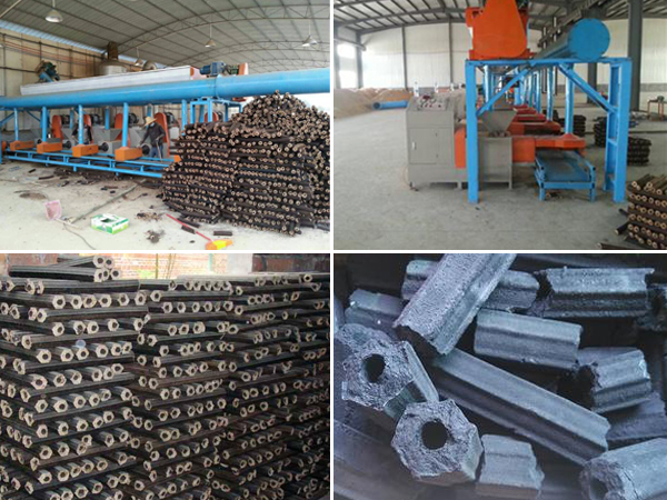 charcoal production with briquette machine