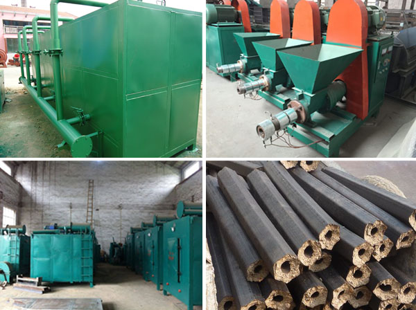 briquette machine and carbonizing furnace