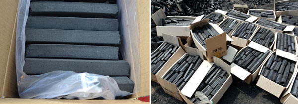 packing of charcoal