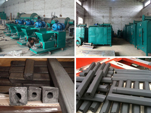 briquette machine and carbonizing furnace