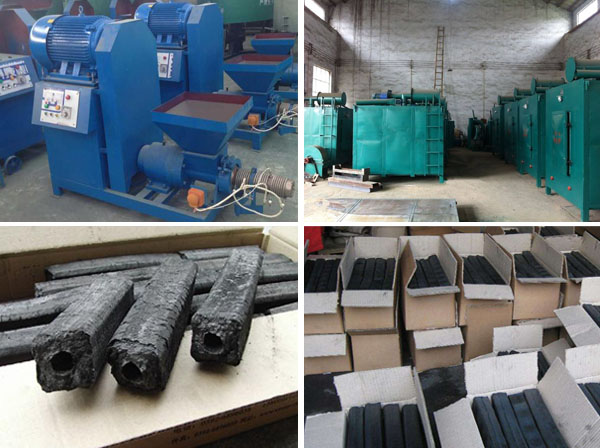 briquette machine and carbonizing furnace