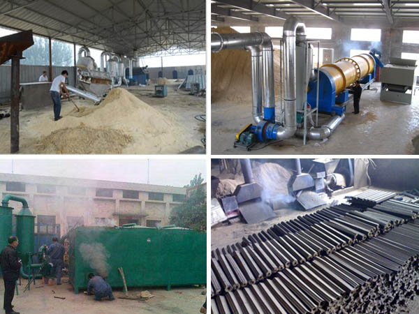 smoke emission of sawdust briquette machine