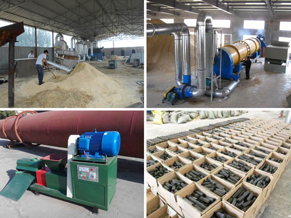 sawdust briquette machine production line