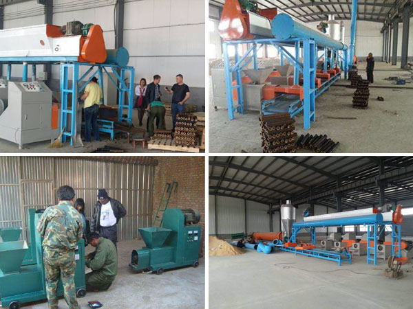 installation of briquette machine