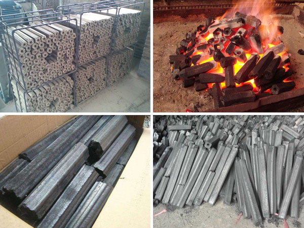 charcoal by briquette machine