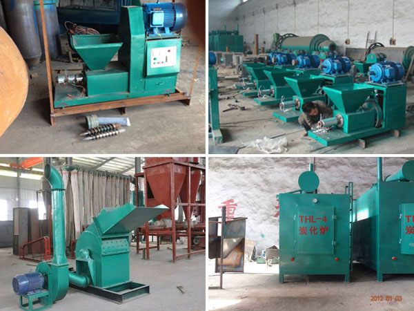 briquette machine and carbonizing furnace