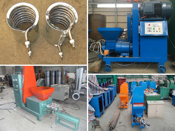 heating coil and sawdust briquette machine