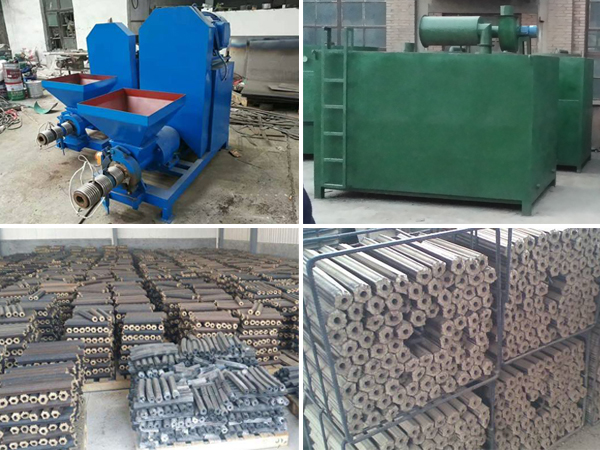 briquette machine and carbonizing furnace