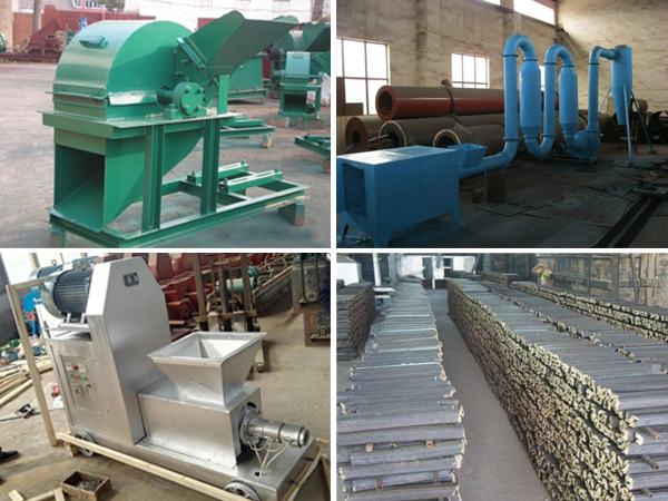 wood crusher and briquette machine