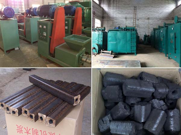 briquette machine and carbonizing furnace